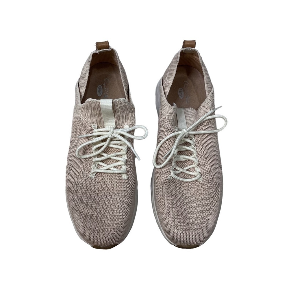 Dr Scholl’s Gypsy Sneaker Lace Up Taupe Size 11 Gym Shoe Stretch Knit Lifestyle - Picture 3 of 9